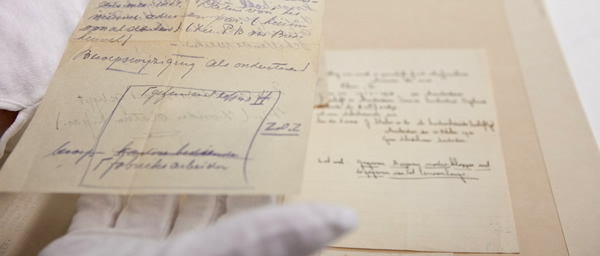 Notes taken by Jerry van Heel in the Netherlands, who forged identification cards and documents. The collection of his documents and items were donated to the museum by Elise Kann Jaeger, who lived in hiding with the van Heel family during the war. 