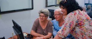 Residents of Amigour in Ashdod initiated turning their fortified room into a computer room to help pass the many hours they had to spend there.