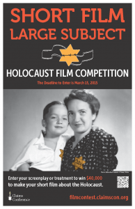 In the tradition of iconic films such as “Sophie’s Choice,” “Shoah,” “Schindler’s List,” and “The Pianist,” the Claims Conference, by launching this competition, aims to encourage a new generation of directors to tackle the Holocaust as a subject matter in their work and to use their creativity and skills to portray new perspectives and observations about a dark era in human history.