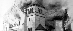 A synagogue in Baden-Baden was one of more than 250 that were burned during Kristallnacht. The Gestapo ordered that firefighters and police were to do nothing to halt the mass destruction carried out in Germany and Austria the night of November 9-10, 1938.
