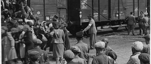 Lodz, Poland, Jews boarding a deportation train from the ghetto, July or August 1944. Photo Yad Vashem