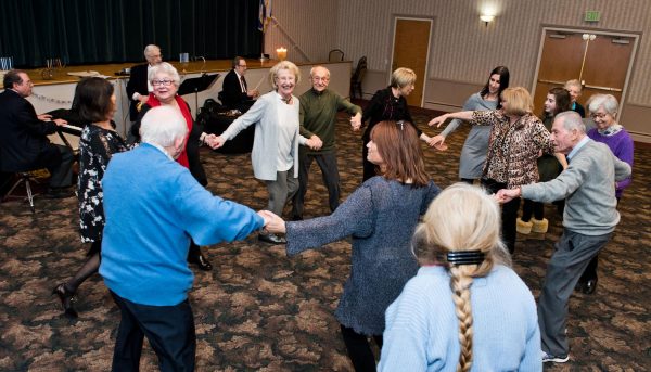 Survivors dance the Hora