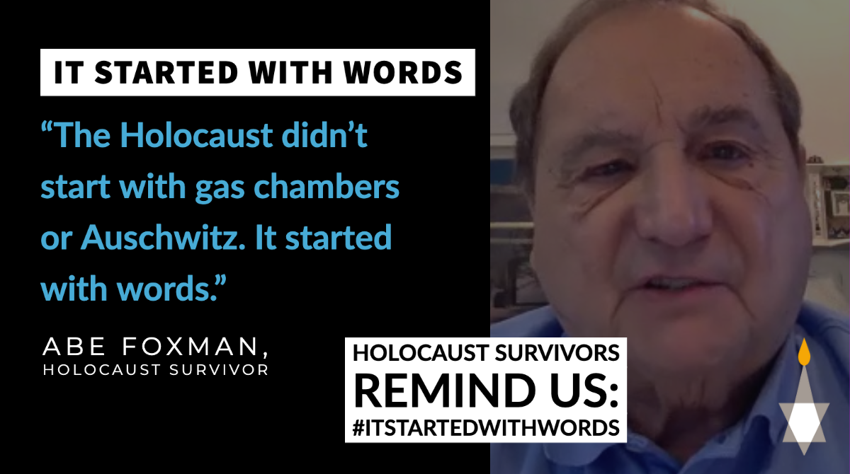 Claims Conference Relaunches the Holocaust Survivor-Led Campaign #ItStartedWithWords in Commemoration of Kristallnacht